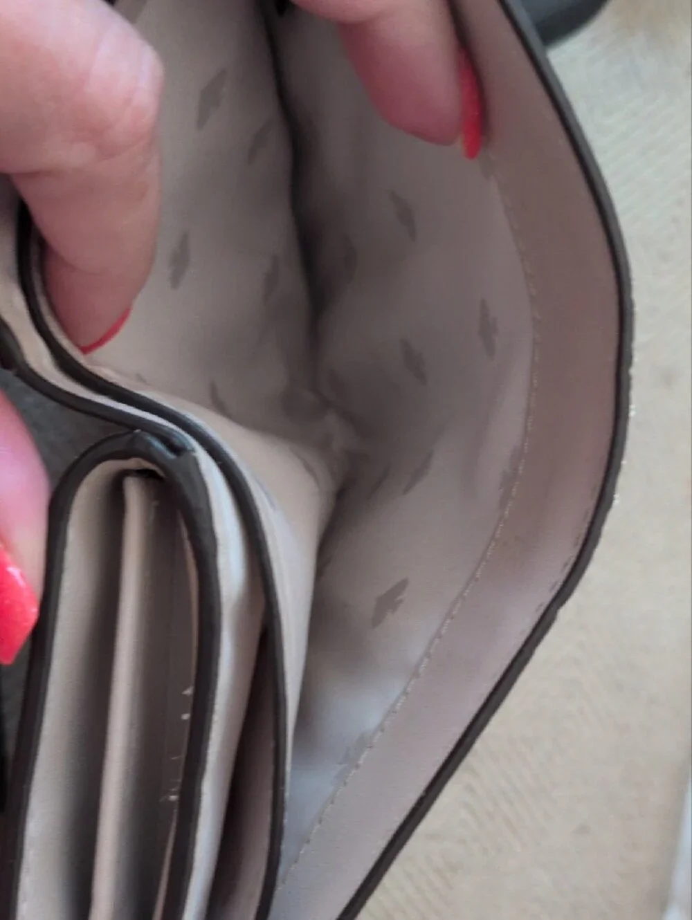 kate spade glitter wallet in rose gold shimmer